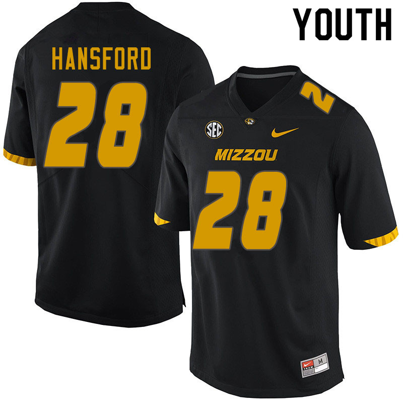 Youth #28 Jatorian Hansford Missouri Tigers College Football Jerseys Sale-Black - Click Image to Close